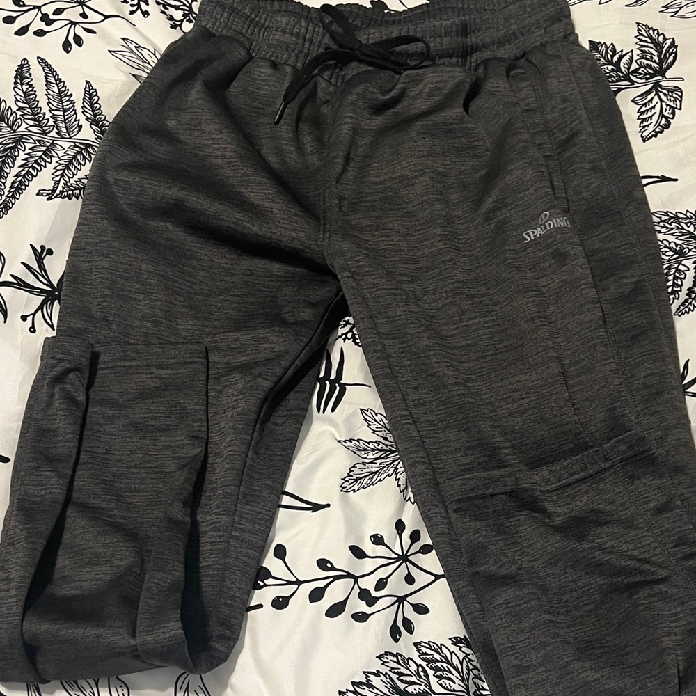 Spalding Men’s Charcoal Jogger Pants size L
